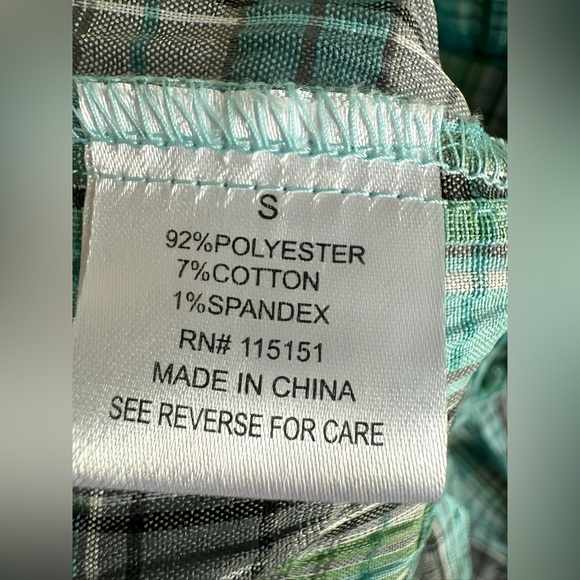 Romeo & Juliet Couture Y2K Preppy Plaid Shirt Dress S  Ruffle Hem Button Down - Picture 11 of 12